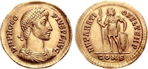 procopius roman coin solidus